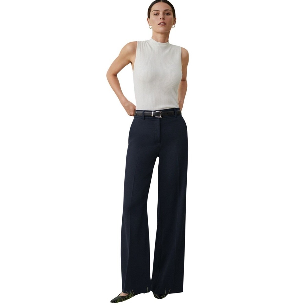 Lauren Ralph Lauren Women Nvy Blue 96% Lana Wool Dress Pants Size 6 NWOT RET 175